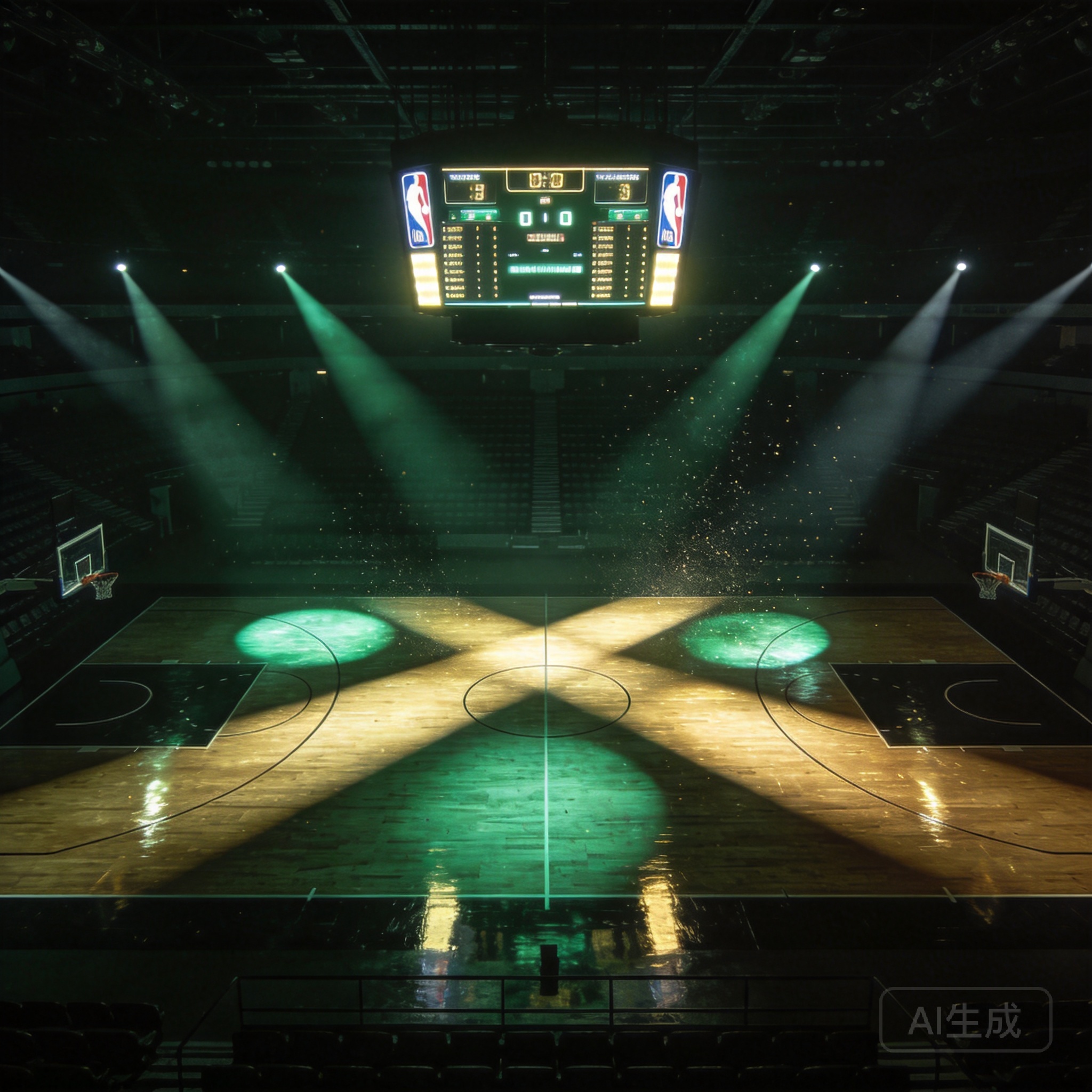 NBA最大比分主题插画